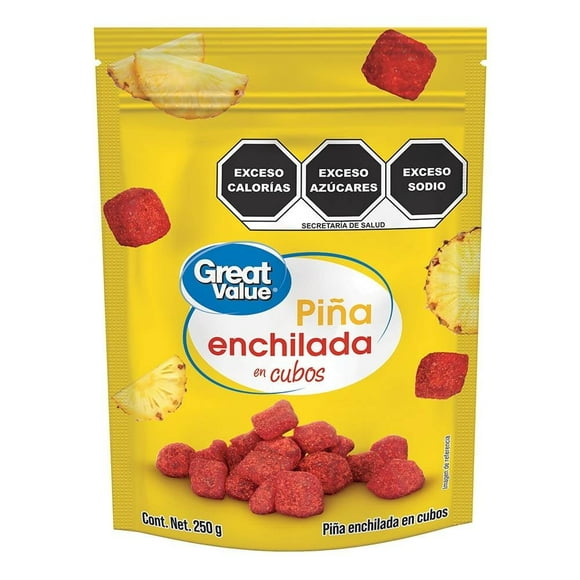 Piña enchilada Great Value en cubos 250 g
