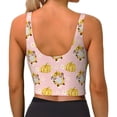 thumbnail image 4 of Picia Watercolor Gnomes Sports Bra for Women,Padded Strappy Sports Bras Medium Support Yoga Bra with Removable Cups,Running Yoga Bra-XX-Large, 4 of 9