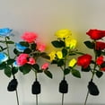 thumbnail image 3 of Labymos Outdoor Solar Garden Lamp Grass Stake Lights LED Solar Powered Light with 6 Rose, 3 of 8