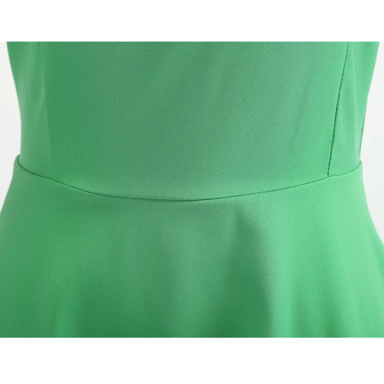Green Dresses Vintage V Neck Short Sleeve Solid Color Casual Dress Cocktail  Evening Dress Formal Dresses for Women - Walmart.com