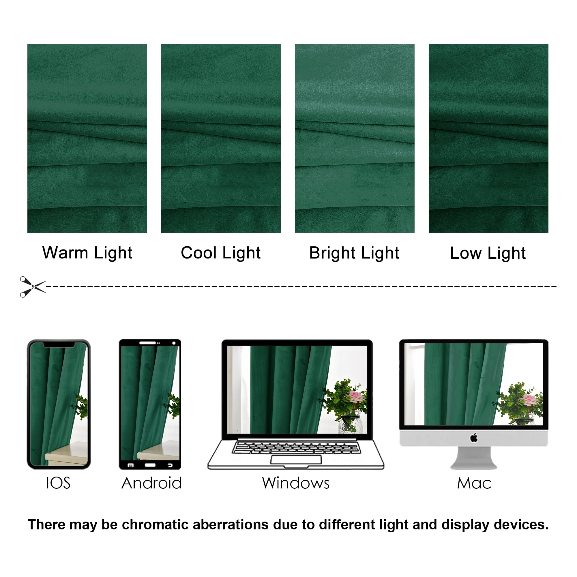 XWZO Velvet Curtains 96 Inches Long - Soft Luxury Room Darkening Privacy Window Curtain Panels for Bedroom/Theater/Living Room with Tiebacks, Grommet, W52 x L96, Emerald Green, Set of 2