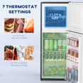 thumbnail image 4 of Silver Mini Fridge with Freezer | 4.6 Cu. Ft Small Refrigerator - Dorm, Office, RV - Adjustable Thermostat, Reversible Door, Quiet Operation, 4 of 7