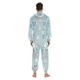 thumbnail image 4 of FORMRS Onesies Pajama for Adults Unisex Hoodie Winter Jumpsuit One Piece Sleepwear, Sizes S-2XL, Blue Rabbits, 4 of 7