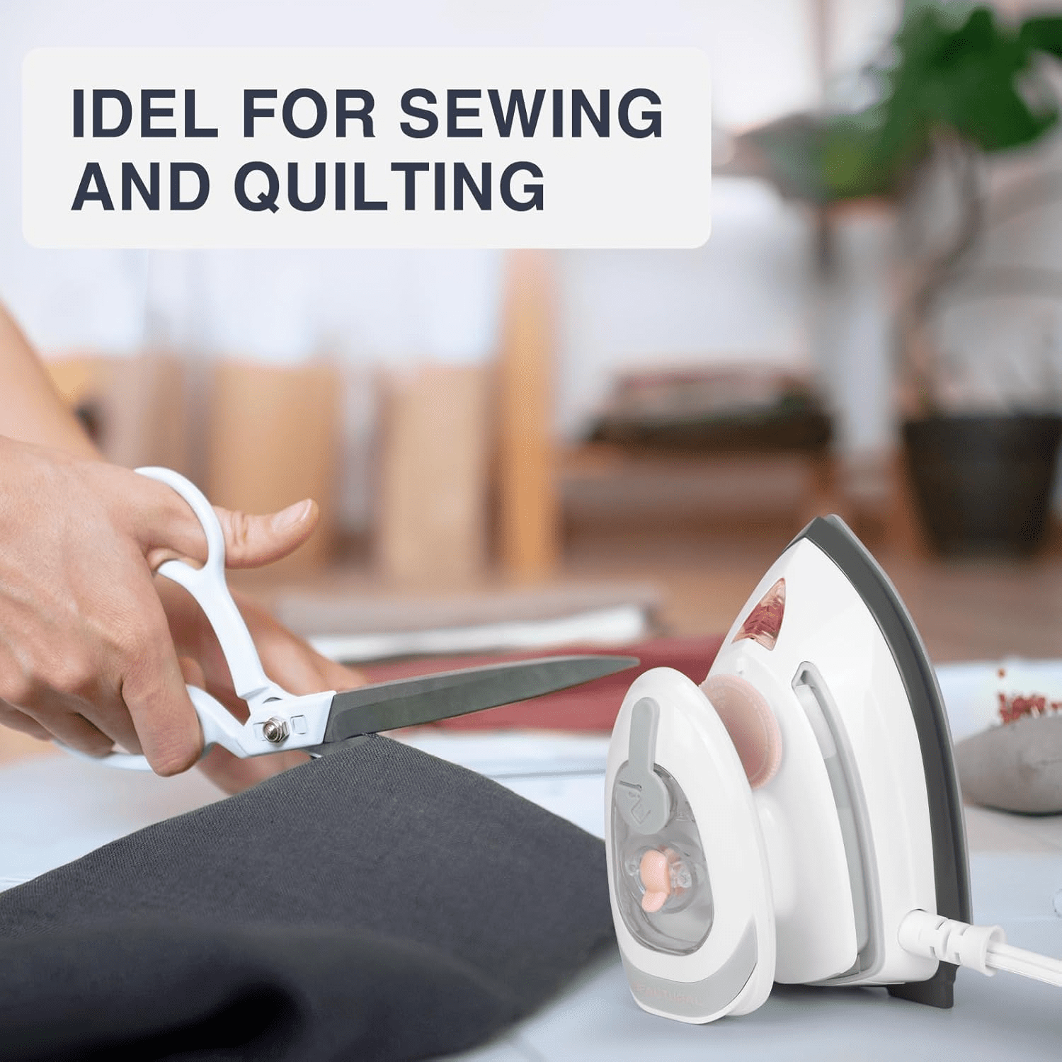 BEAUTURAL Mini Travel Steam Iron for Clothes with Dual Voltage, Temperature Control, Non-Stick Soleplate and Cord Storage, Ideal for Sewing, Quilting and Handcraft