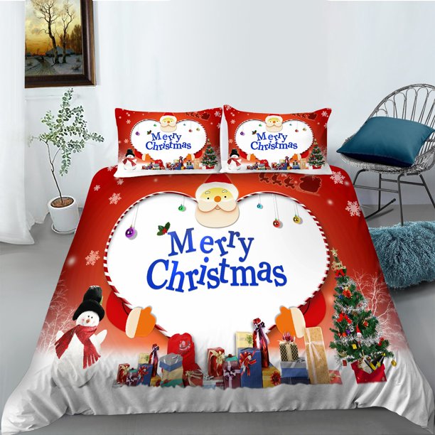 Love Christmas Comforter Cover Set Comfortable Home Children Bedding