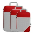 thumbnail image 4 of AMLESO Set of 3 Packing Cubes Travel Organizers Mesh Storage Bags for Family Vacations, Red, 4 of 8
