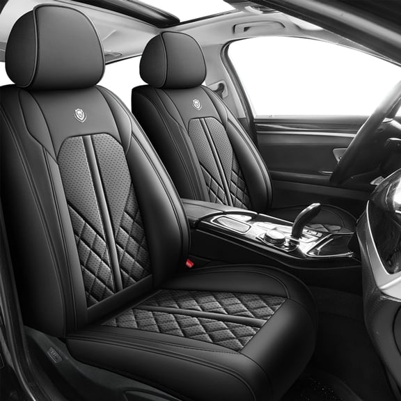 for Ford Taurus 2014 Car Seat Cover, Premium Leather Full Set of 5 Seats Anti-Slip Backing Protect and Upgrade Seats, Black Car Seat Covers, Pet Car Seat Covers