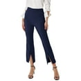 thumbnail image 4 of One opening Women's Split Front Dress Pants High Waisted Crop Pants Business Trousers Summer Casual Work Capris Office Trousers, 4 of 6