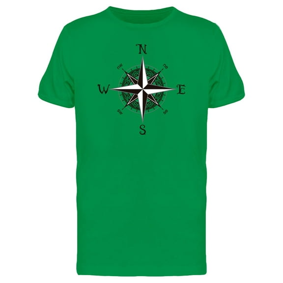 Compass Wind Rose Tattoo Style Tee Men's -Image by Shutterstock