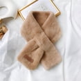 thumbnail image 4 of TELOLY 2026 New Plush Scarf for Women Winter Furry Faux Fur Loophole Short Scarf Soft Cozy Neck Warmer Wrap for Winter, Outdoor, Casual, Travel, 4 of 7