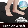 thumbnail image 2 of Alfombra de baño Yimobra, espuma viscoelástica supersuave, absorbente, 80 x 50 cm, color negro, 2 of 8