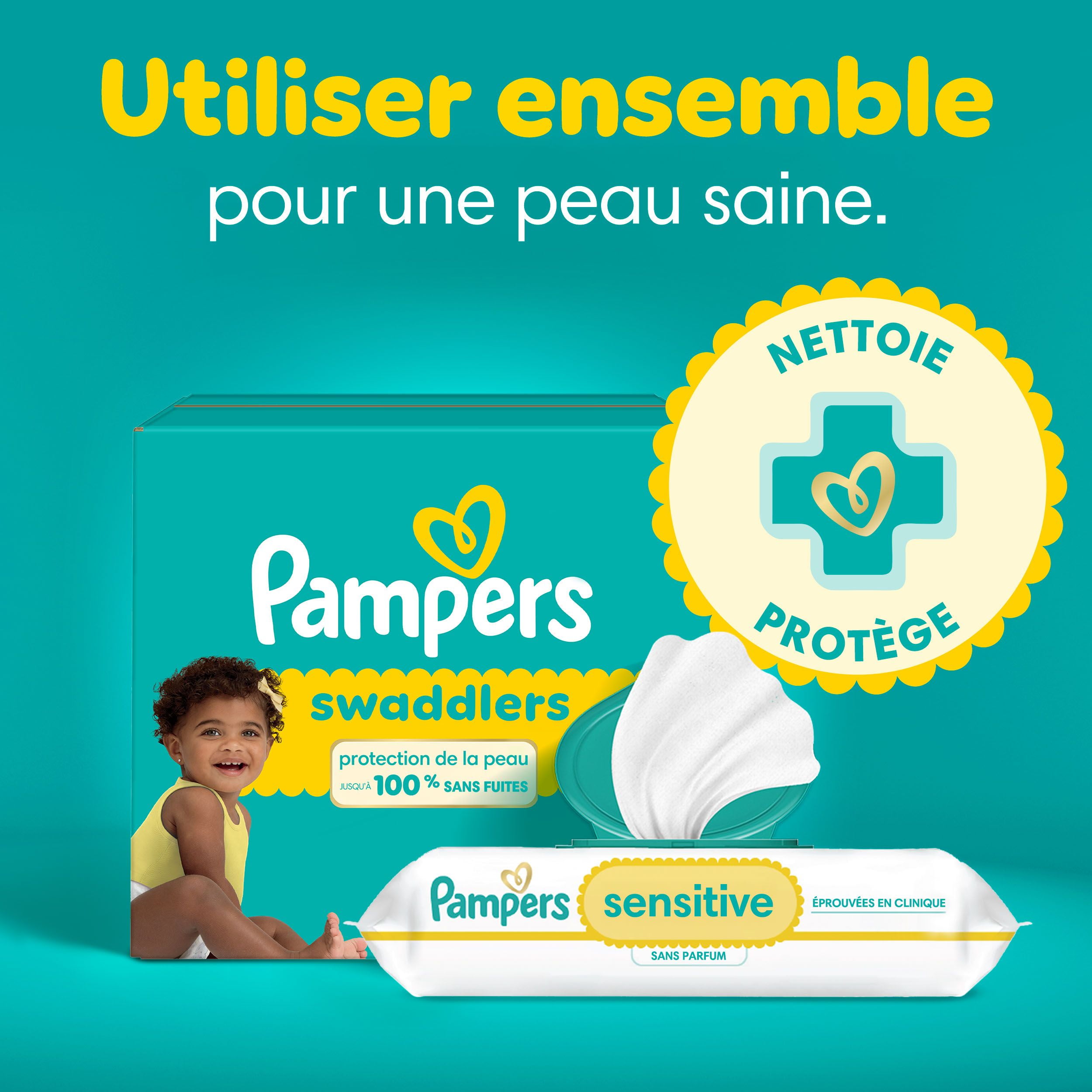 Pampers Swaddlers Diapers, Size 2 (10-22 lbs), Absorbent, Keeps Baby Dry and Comfortable, Skin Safe Disposable Baby Diaper