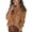 Brown, variant on Sweaters for Women 2026 Fall Casual V Neck Long Sleeve with Button Solid Loose Knit Pullover Lace Sweaters, Watermelon Red S