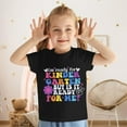 thumbnail image 4 of MEZZALL Print Shirt Kindergarten Shirts For Girls Kids Back To School T-Shirt Tshirts Children School Tee Comfort Toddler Dailywear, Black, 8-9 Years, 4 of 5