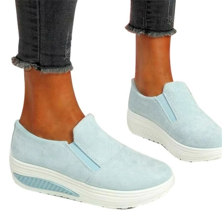 

Non-slip Sneakers for Women Slip-on Anti-slip Shoes Casual Round Toe Platform Non-slip Sneakers Slip-on Anti-slip Shoes Casual Round Toe Platform Walking Shoes for Women 37 Light Blue