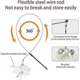 thumbnail image 3 of Cat Feather Toys With Bell And Suction Cup, Interactive Kittens Wand Teaser Gift, 3 of 5