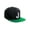 Black Green, variant on Classic Snapback 3D Alphabet A to Z Numbers Embroidered Initials Letters Flat Bill Cap - Navy Hat, Letter K