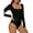 2-1pc,Black, variant on COMFREE Long Sleeve Bodysuit for Women Turtleneck Casual Stretchy Basic Tops
