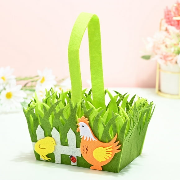 WIZUTIZ Portable Non-Woven Basket Decoration Easter Basket Home Textile Storage Storage Container Apartment Essentials House Warming Gifts New Home up to 65% Off