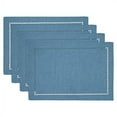 Fennco Styles Solid Color LaserCut Hemstitch Design Table Placemats 13