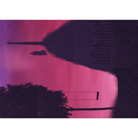 Ahgly Company Machine Washable Indoor Rectangle Transitional Dark Magenta Purple Area Rugs, 5' x 7'