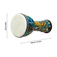 thumbnail image 2 of yeacher 8 Inch African Hand Drum with Goat Skin Surface, Lightweight PVC Body, Colorful Cloud Design, Traditional Percussion Instrument, 2 of 7