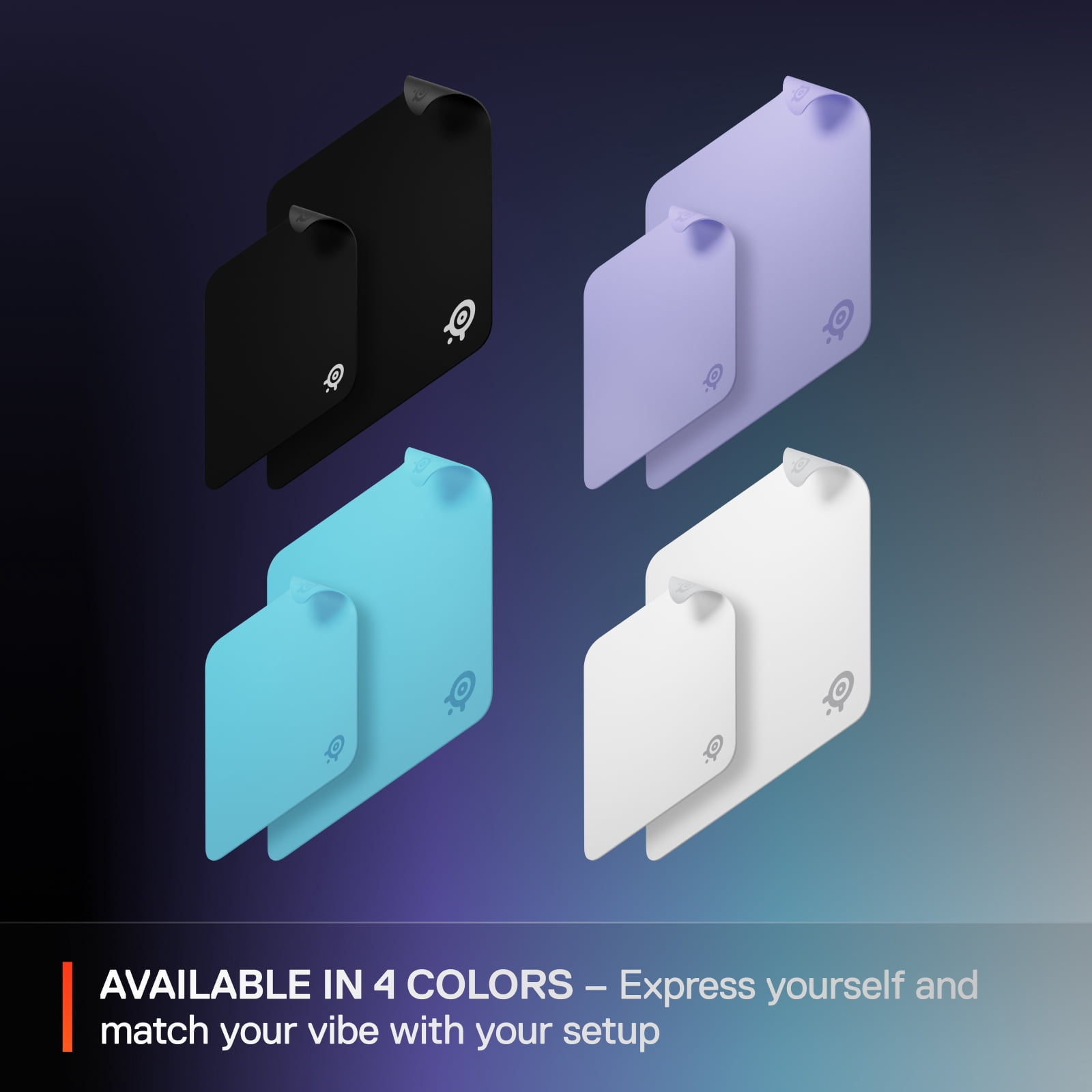 SteelSeries QcK Medium Gaming Mouse Pad — White — Non-Slip Silicone Rubber Base — Peak Tracking and Stability — 320 mm x 270 mm