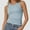 Blue, variant on Women's Crew Neck Tank Tops Breathable Slim Fit Sleeveless Design Trendy Going Out Tops