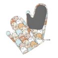 thumbnail image 5 of Zufioo Lovely Bear Print Silicone Anti-Scalding Gloves, Kitchen Hanging Rope Gloves, Kitchen Utensils Suitable for Barbecue, Baking, Cooking, 5 of 6