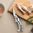 thumbnail image 4 of Heavy Duty Kitchen Scissors with Automatic Spring Open, Multi-Function Stainless Steel Food Scissors for Cutting Meat Poultry Fish, Ergonomic Safety Lock Shears, Bottle Opener Fish Scaler Gadget, 4 of 5