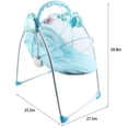 thumbnail image 4 of Electric Baby Bouncer Swing Seat Portable Electric with Bluetooth Music Infant Cradle Chair and Remote Control, Blue, 4 of 7