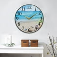 thumbnail image 4 of Seashell in Summer Beach Wall Clocks Battery Operated 11.9 Inch Round Clock Acrylic Silent Non-Ticking Bedroom Living Room Decorative Clocks, 4 of 10