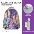 thumbnail image 5 of Tribal Inspired Laptop Backpack - 17" Sleeve & Multiple Storage Pockets | Boho Style College Bag for Students, Professionals & Trendy Travelers, 5 of 6
