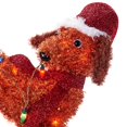 Holiday Time LightUp LED Fluffy Dachshund, 22"