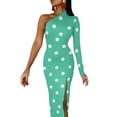 thumbnail image 1 of Colorful Polka Dot Maxi Dress Long Sleeve Abstract Party Bodycon Dresses Autumn Retro Dress Woman Custom Vestidos, 1 of 5
