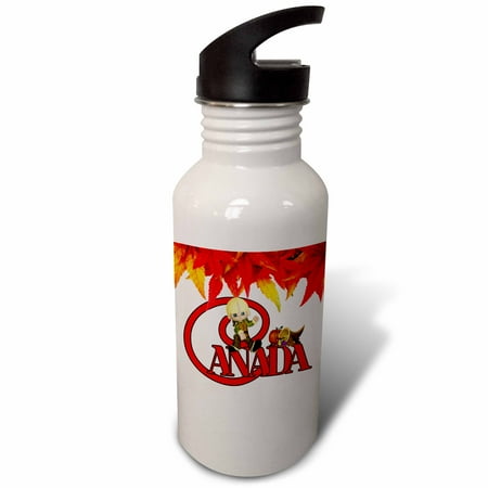 

Canada Thanksgiving Maple Leaves and Theme 21 oz Sports Water Bottle wb-164718-1