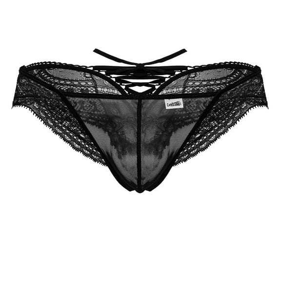 CandyMan Fashion Thongs 99828 Color Black Size L/XL