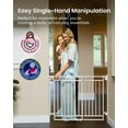 thumbnail image 4 of Baby Gate for Stairs- No Bottom Bar, Adjustable Width 29.8” to 43.5” for Child and Pet, Dog Gate with Auto-Close & One-Hand Operation, Hardware-mounted Installation for Doorways and Indoor Use, 4 of 8