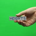 thumbnail image 2 of Heights of Houston Blue Tile Curb Street Sign Iron On Embroidered Patch, 2 of 2