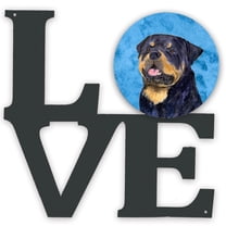 Blue Rottweiler Metal Wall Artwork LOVE