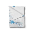 thumbnail image 2 of Central America Soft Flannel Fleece Throw Blanket, Detailed Map Illustration of Countries and Cities, Cozy Plush for Indoor and Outdoor Use, 50" x 70", Sky Blue Pale Blue, by Ambesonne, 2 of 6