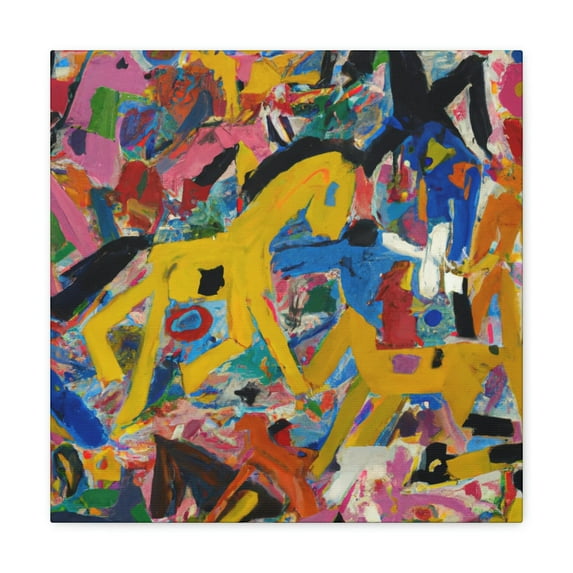 Grazing Horses Dreaming - Canvas