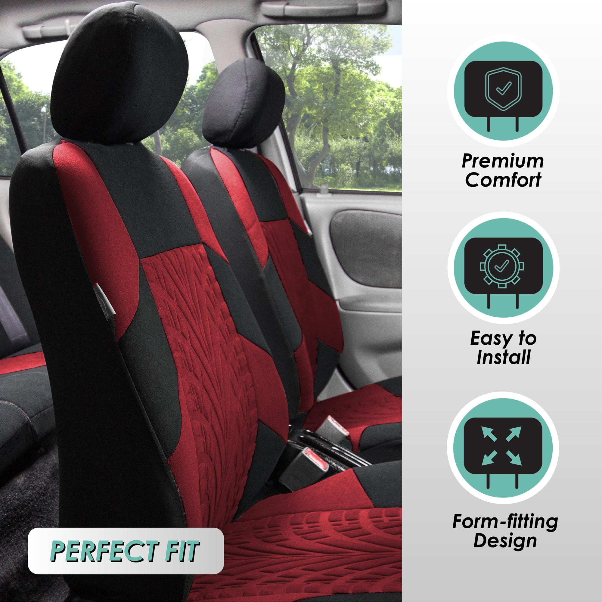 FH Group Travel Master Universal Seat Covers Fit For Car Truck SUV Van - Full Set
