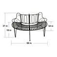 thumbnail image 2 of Hi-Line Gift Ltd 78676-BK Black Metal Tree Wrap Garden Bench, 2 of 4