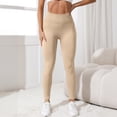 thumbnail image 5 of Resivox Women's High Waisted Seamless Yoga Pants - Sculpting Fit with Tummy Control, High Waist Leggings for Workouts & Casual Wear, Soft Stretchy Fabric Beige 2XL, 5 of 5