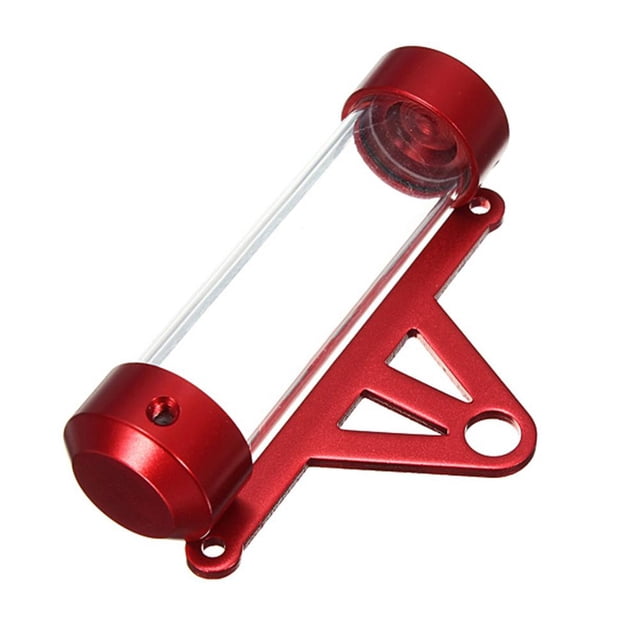 Soporte cilíndrico para licencia de motocicleta resistente al agua para tubo fiscal de motocicleta (rojo)
