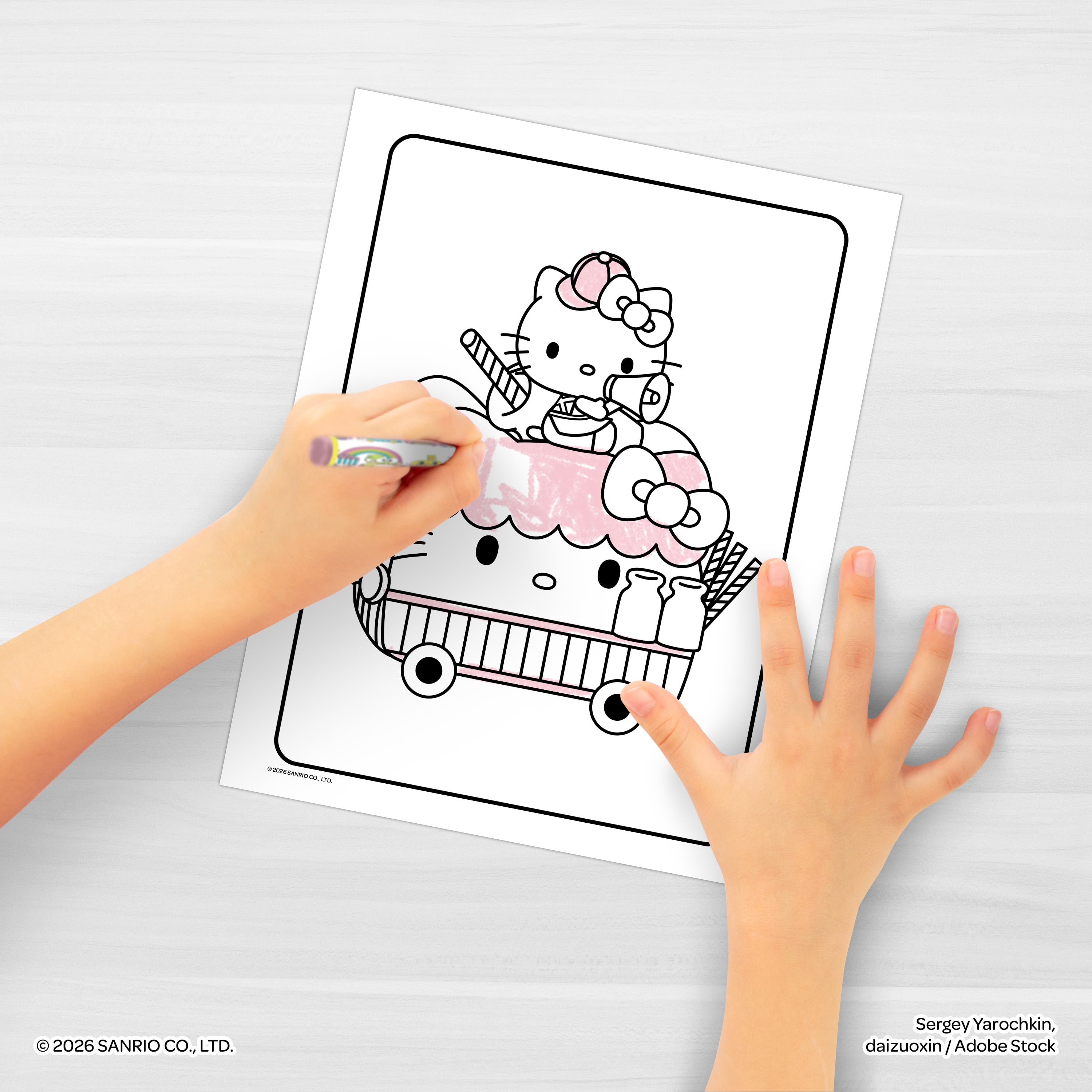 Hello Kitty Gift Set with Coloring Book, Posters, Stickers, Crayons, Punch-Out Characters