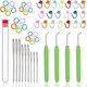 thumbnail image 1 of 54 Pcs Knitting Loom Hook with Needle Loom Pick Steel Large-Eye Sewing Needles, Knitting Stitch Markers, for Knifty Knitter, 1 of 3