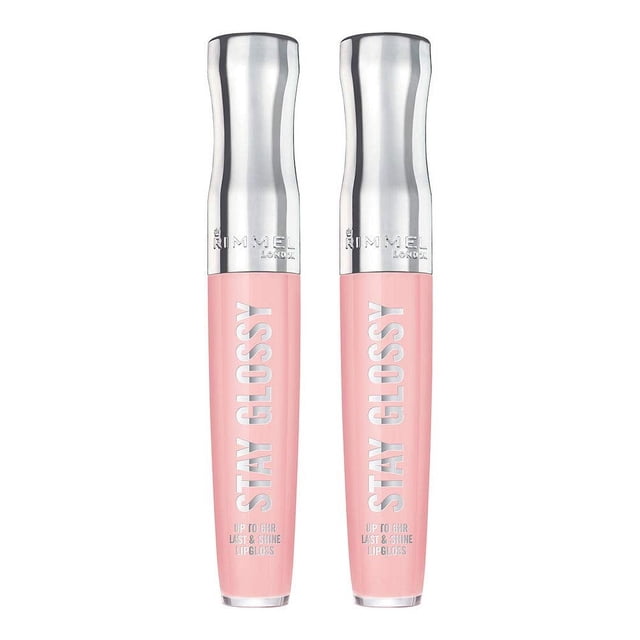 Brillo de labios Rimmel Stay Glossy 6HR Sundae Best, 5.3 ml (paquete de 2)