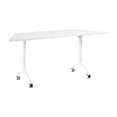 thumbnail image 1 of Scranton & Co Wood 72-inch Trapezoid Modular Conference Table in White, 1 of 8